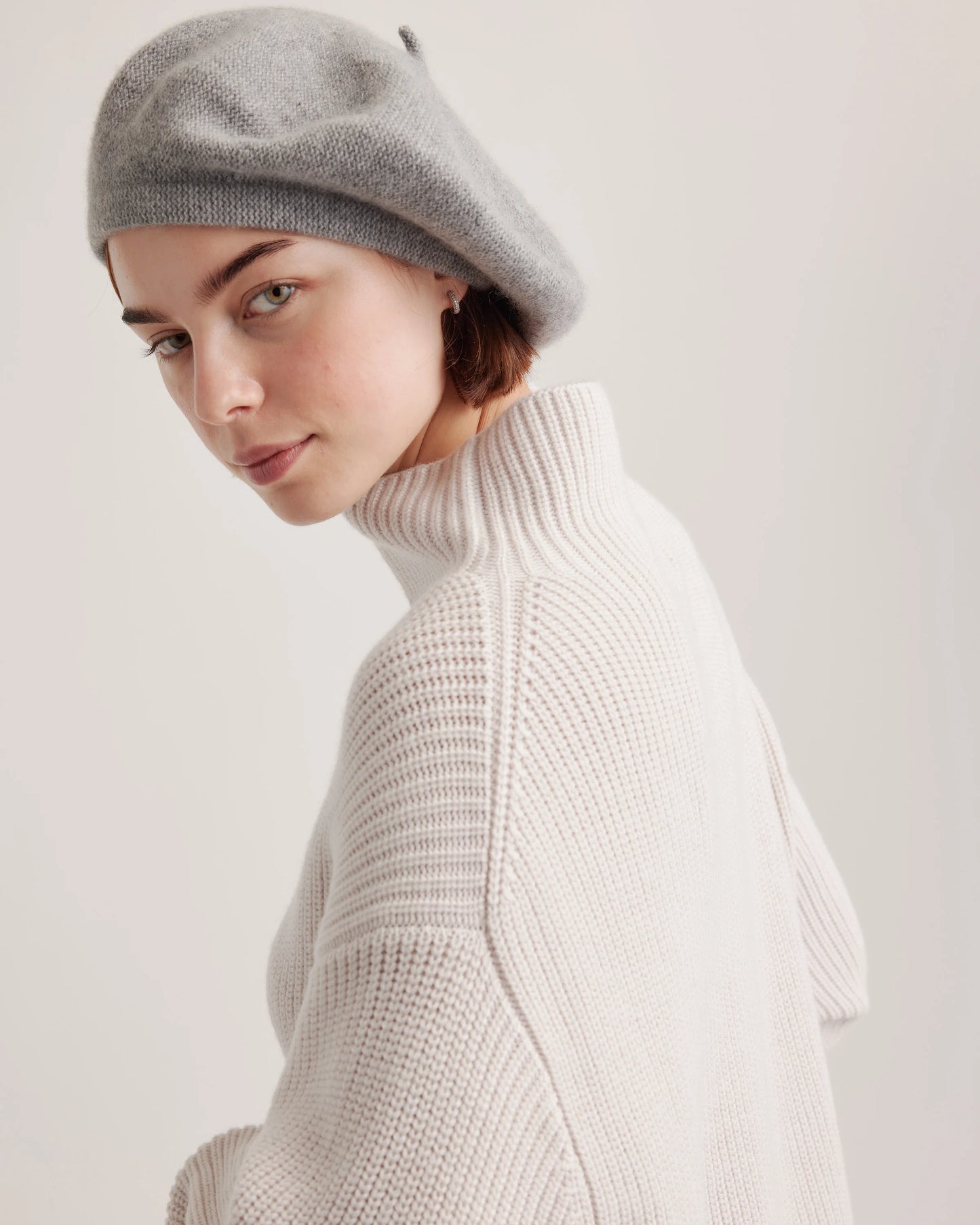 Mongolian Cashmere Beret - One Size / Varsity Red