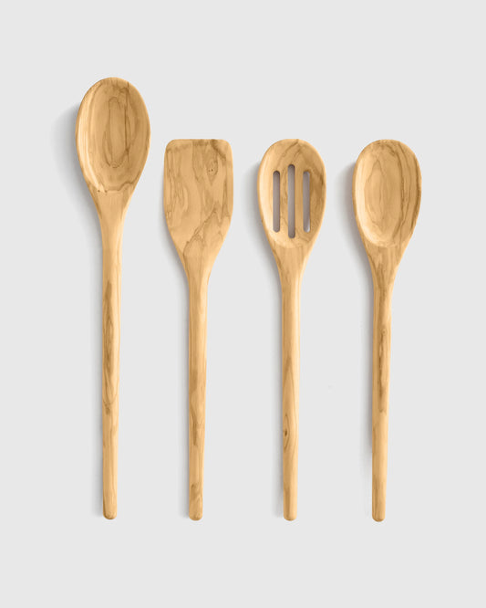 Italian Olivewood Utensil Set - Set of 4 / Olivewood