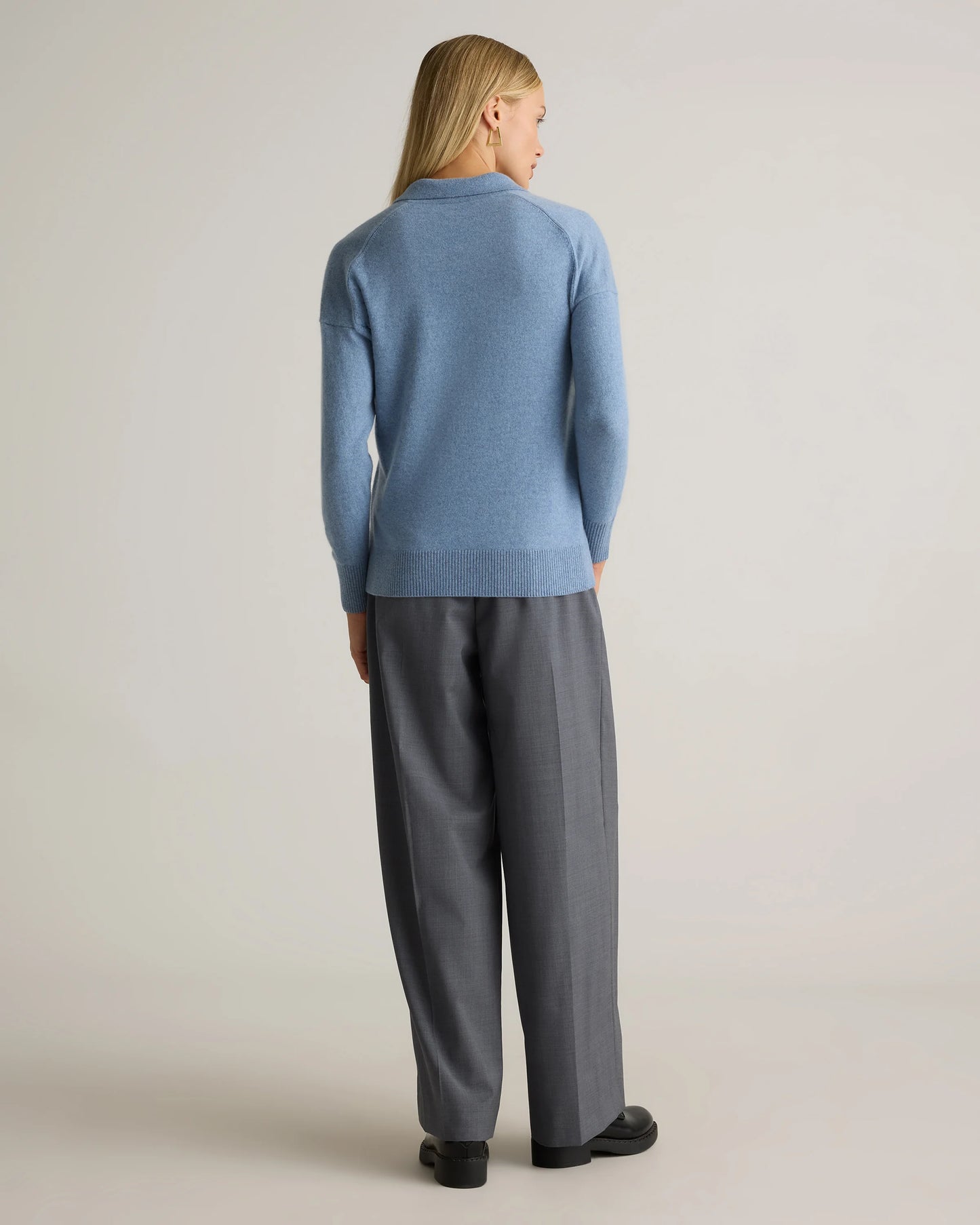 Mongolian Cashmere Polo Sweater - XS / Pale Custard Yellow