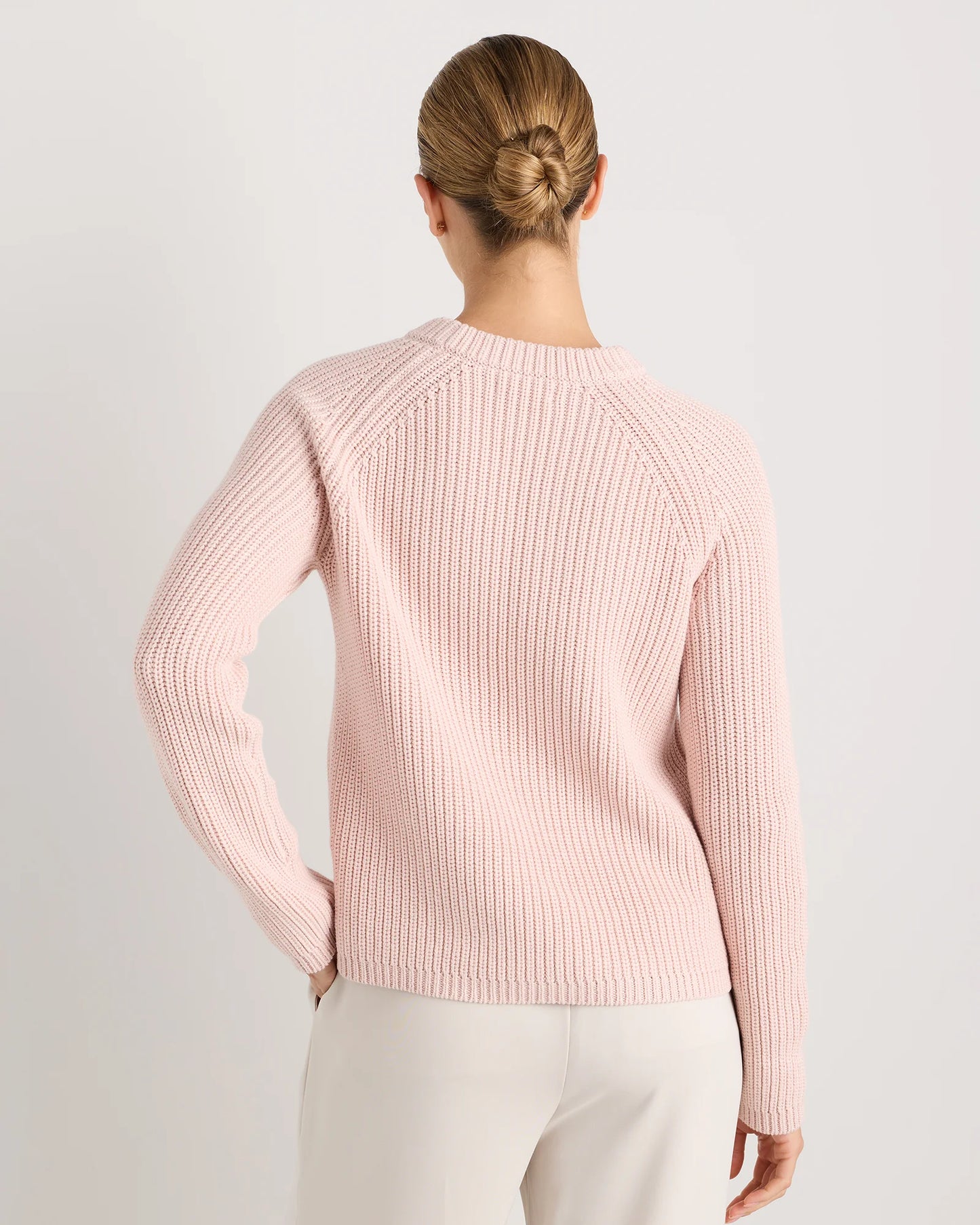 100% Organic Cotton Fisherman Crew Sweater - XS / Sapphire Blue
