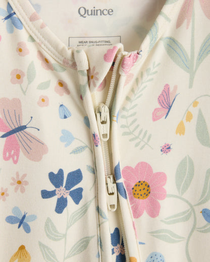Bamboo One Piece Pajama - 2T / Wildflower Dreams