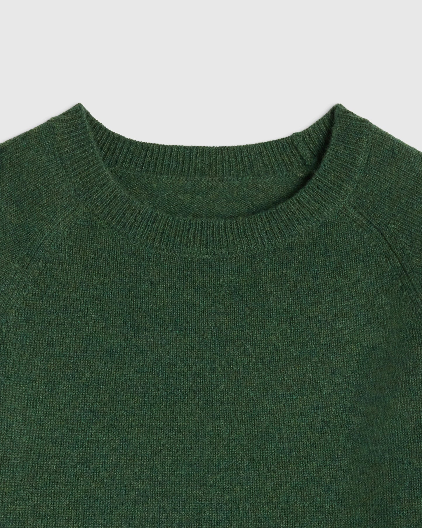 Washable Cashmere Crewneck Sweater - 2T / Forest Floor Green