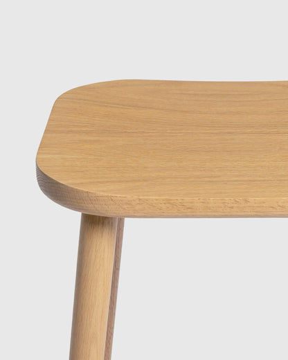 Solid Oak Backless Counter Stool - Counter Stool / Light Oak