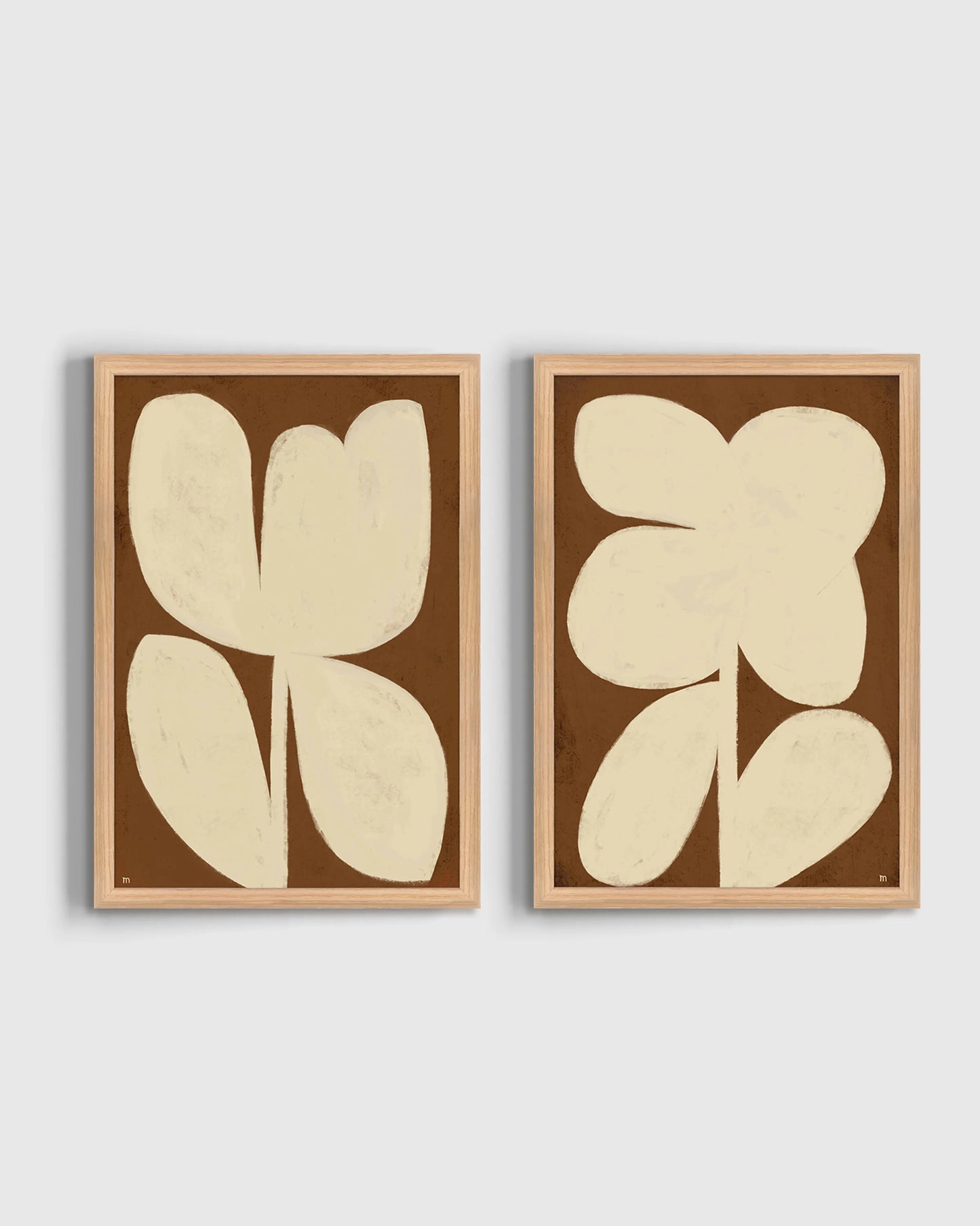 Perennial by Marco Marella (Set of 2) - 17.25"x25.25" / Oak
