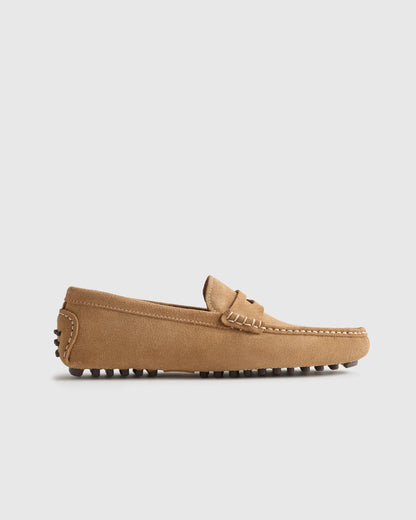 Essential Suede Driving Loafer - 7 / Dune