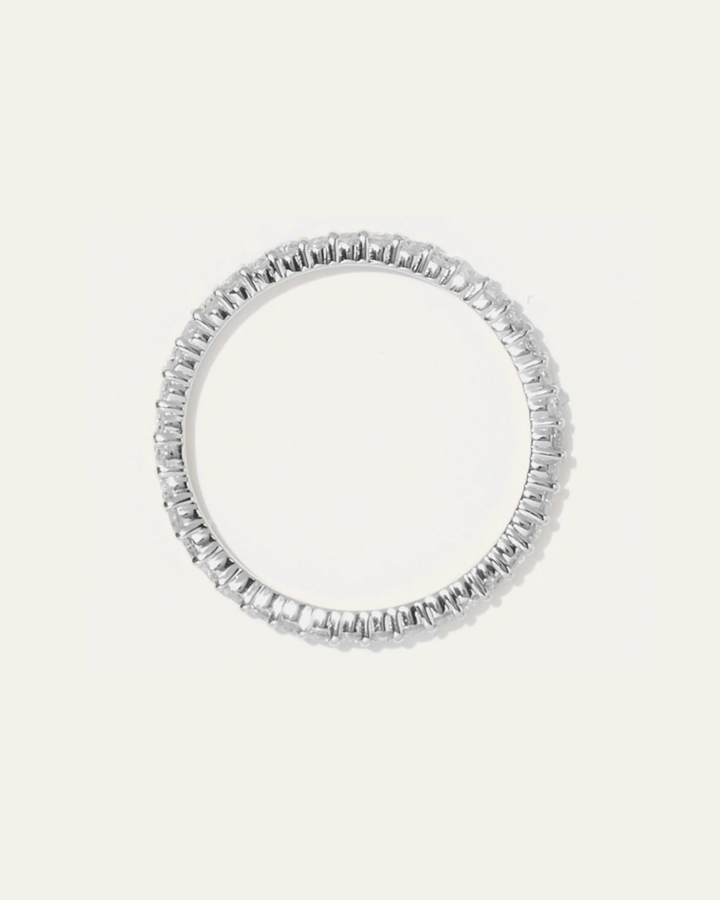 Diamond Shared Prong Eternity Band - 4 / Yellow Gold