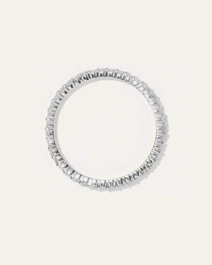Diamond Shared Prong Eternity Band - 4 / Yellow Gold