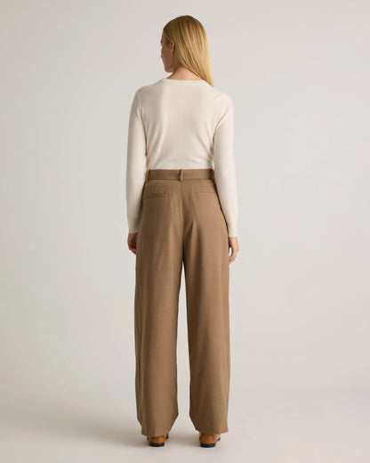 Mongolian Cashmere Crewneck Sweater - XS / Ivory