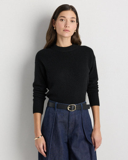 Zoe Sculptural European Leather Belt - XS / Black/Silver