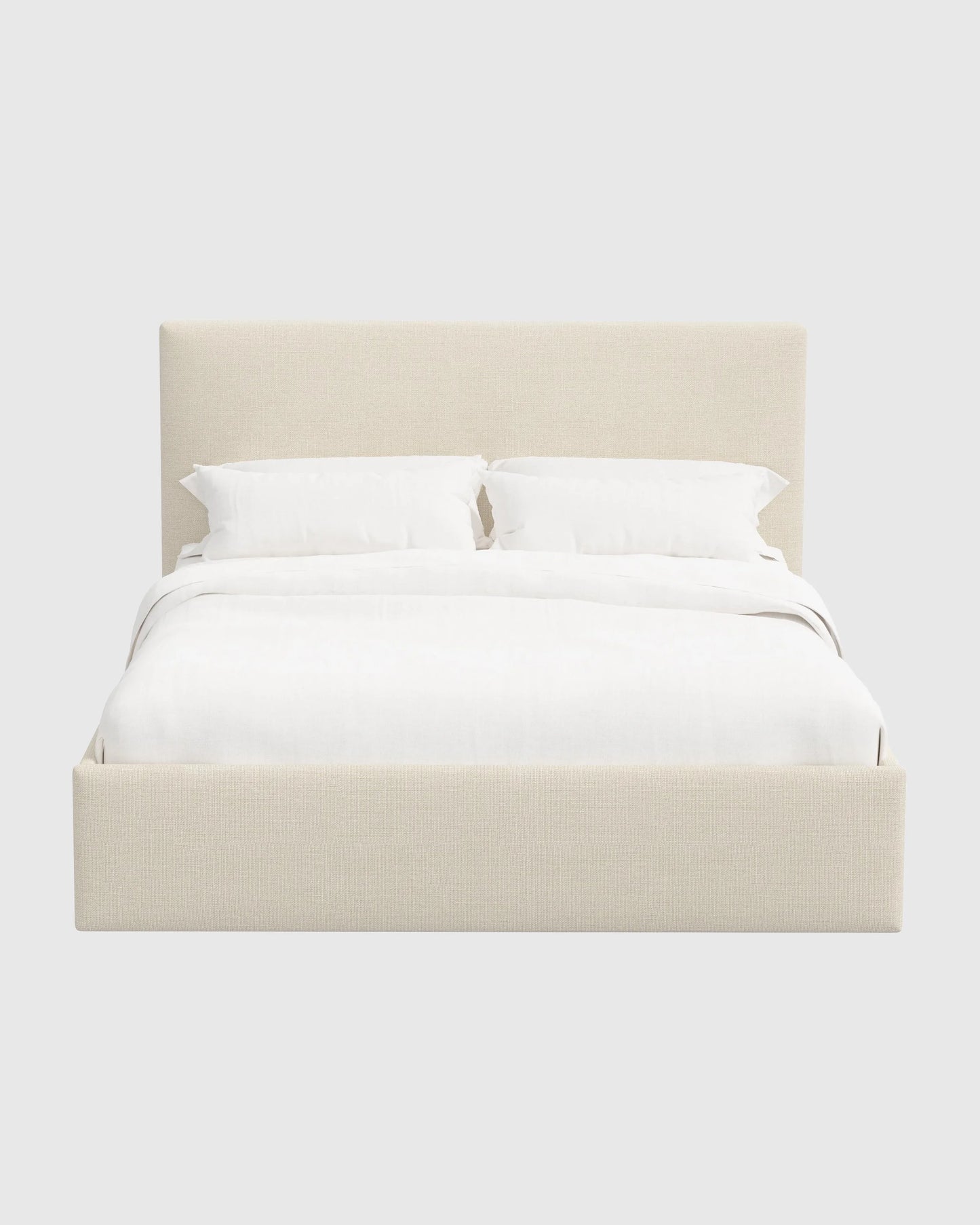 100% Linen Square Bed - Full / Canvas