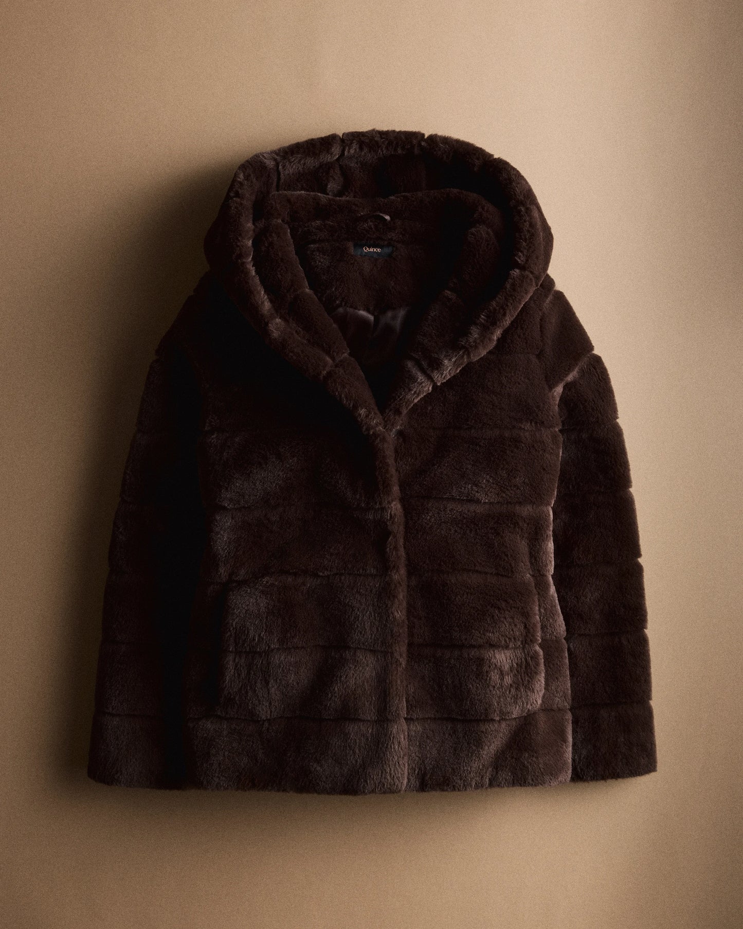Hooded Faux Fur Jacket - XS / Black
