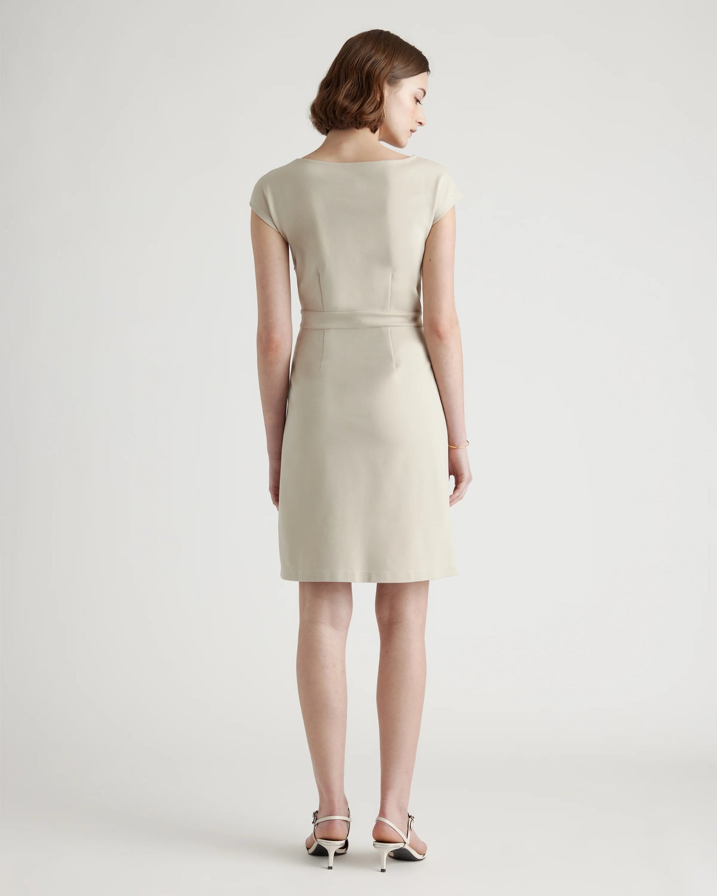 Ultra-Stretch Ponte Cap Sleeve Dress - XS / Ruby Red