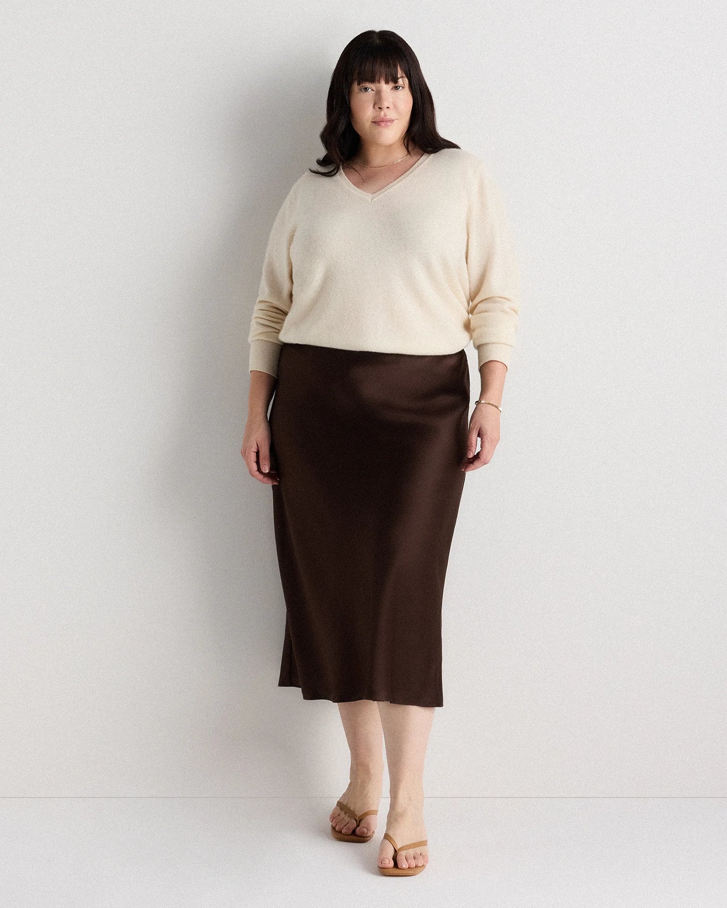 100% Washable Silk Skirt - 1X / Wine Tasting Red