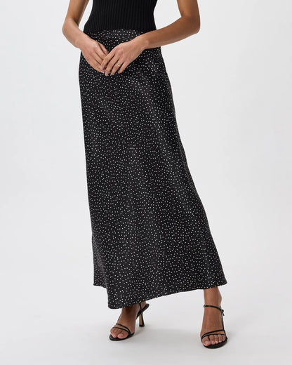 100% Washable Silk Maxi Skirt - XS / Champagne