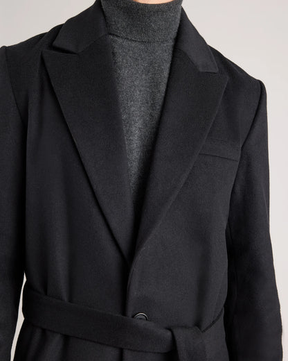 Italian Wool Belted Overcoat - S / Caramel