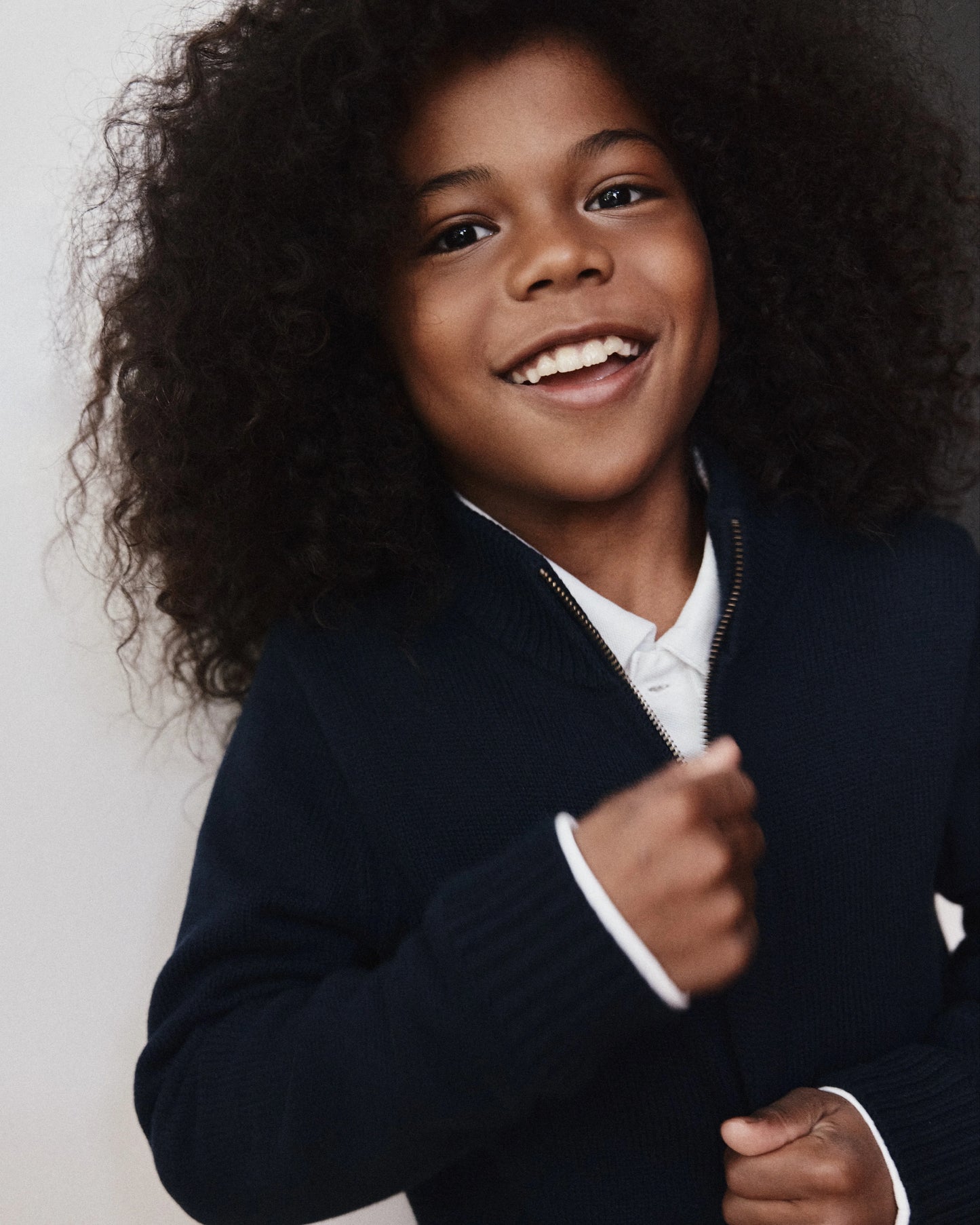Boys 100% Organic Cotton Quarter-Zip Sweater - 6 / Navy