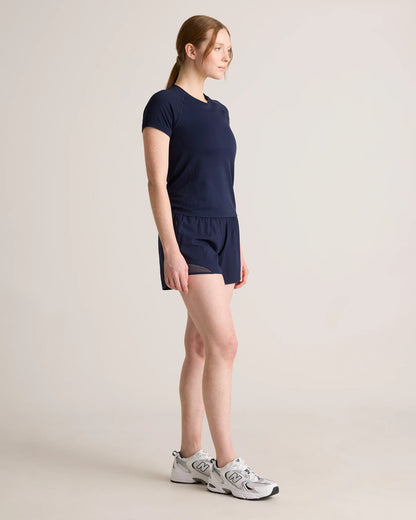 Seamless Waist-Length Tee - XS / Azul Blue