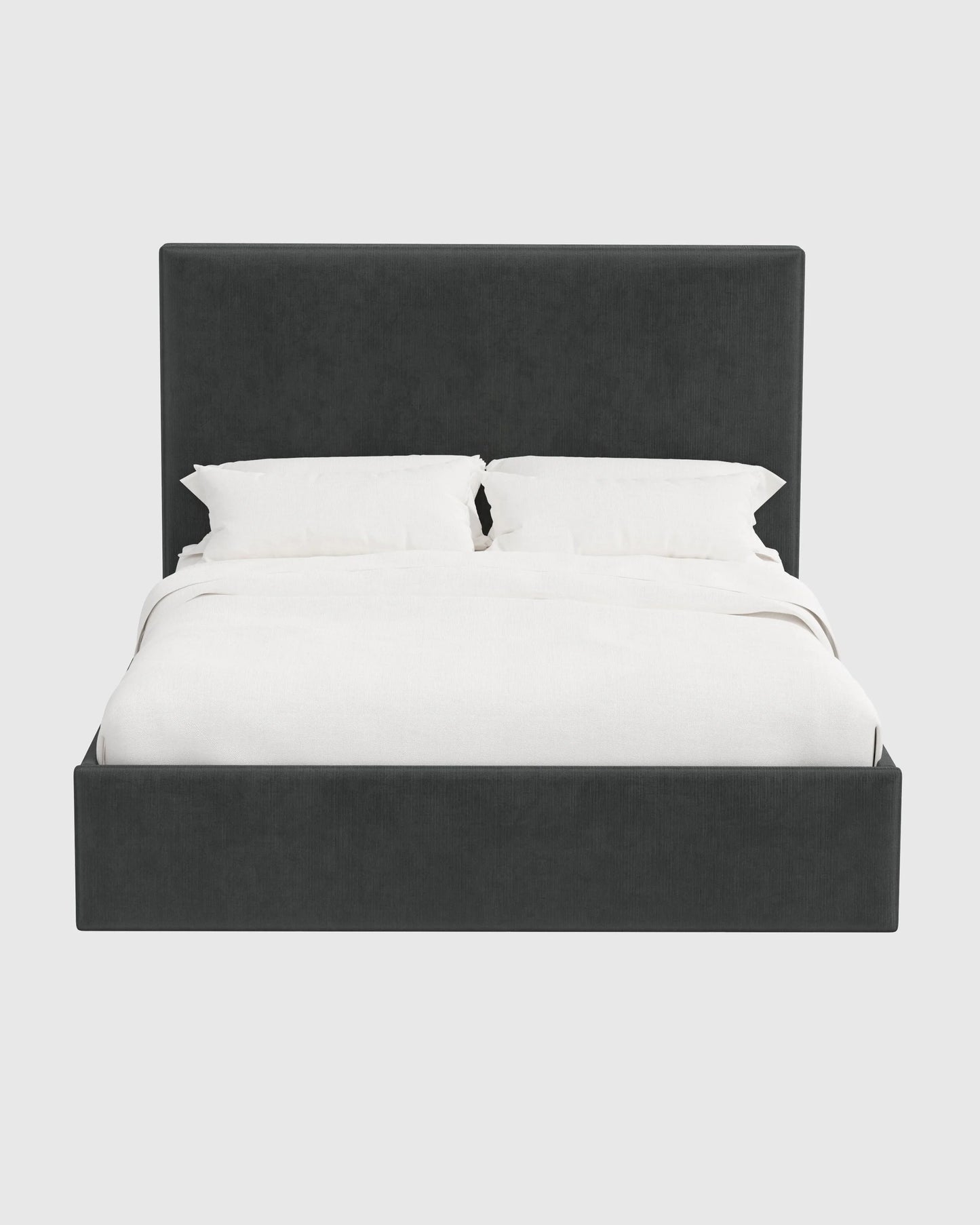 Square Bed in Performance Velvet - Full / Butterscotch