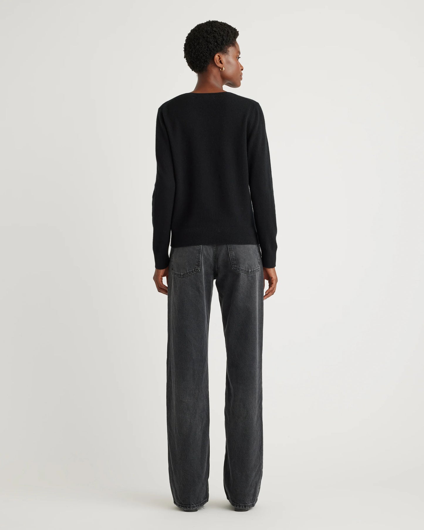 Mongolian Cashmere V-Neck Sweater - XS / Rich Burgundy