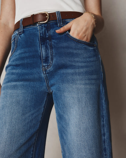 Bella Stretch Barrel Jeans - 24 / Cool Blue