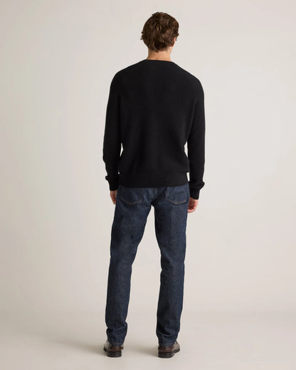 Mongolian Cashmere Waffle Sweatshirt - S / Faded Denim
