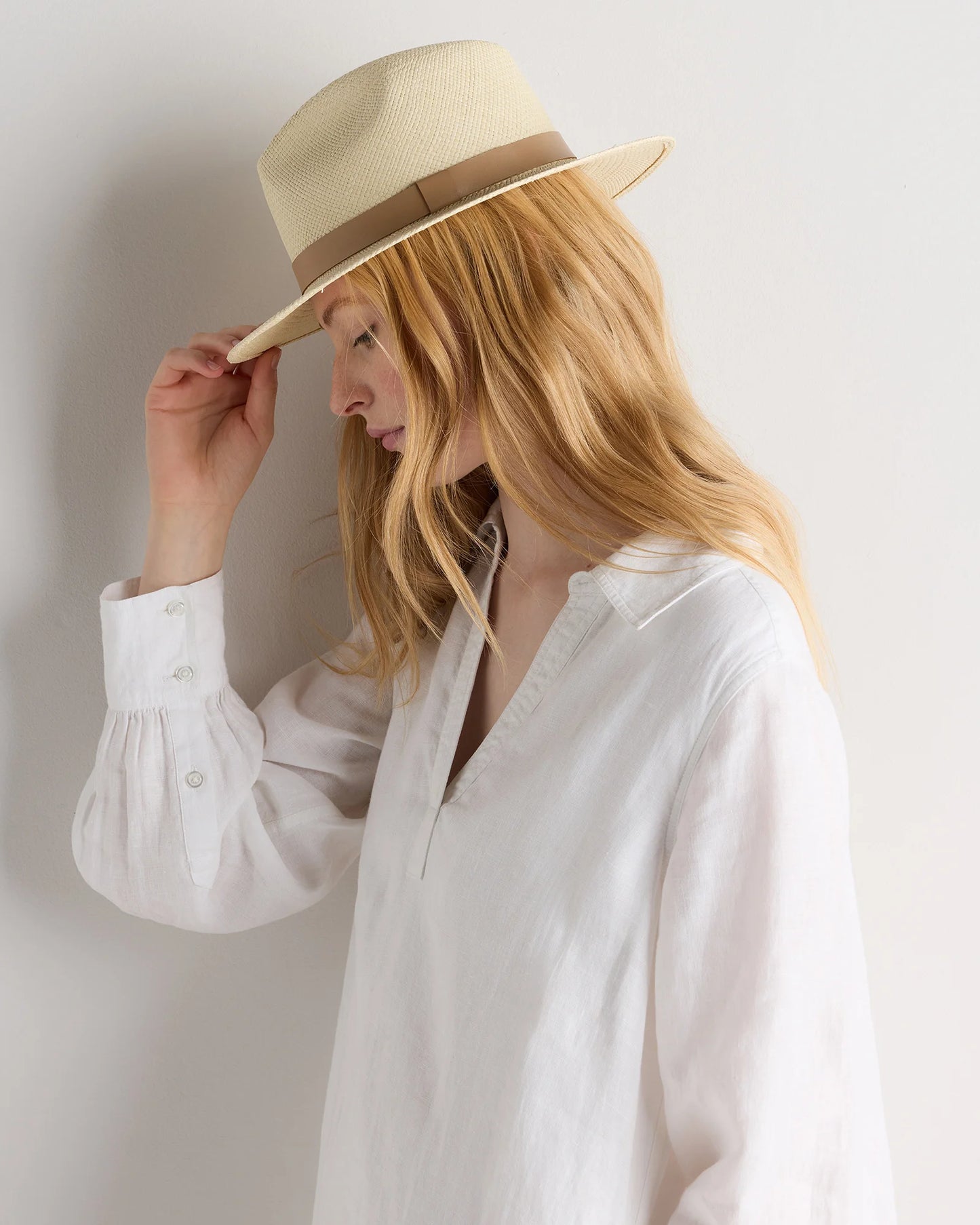 Toquilla Straw Panama Hat - S / Black