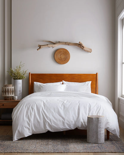 Organic Brushed Cotton Deluxe Bedding Bundle - Twin / White