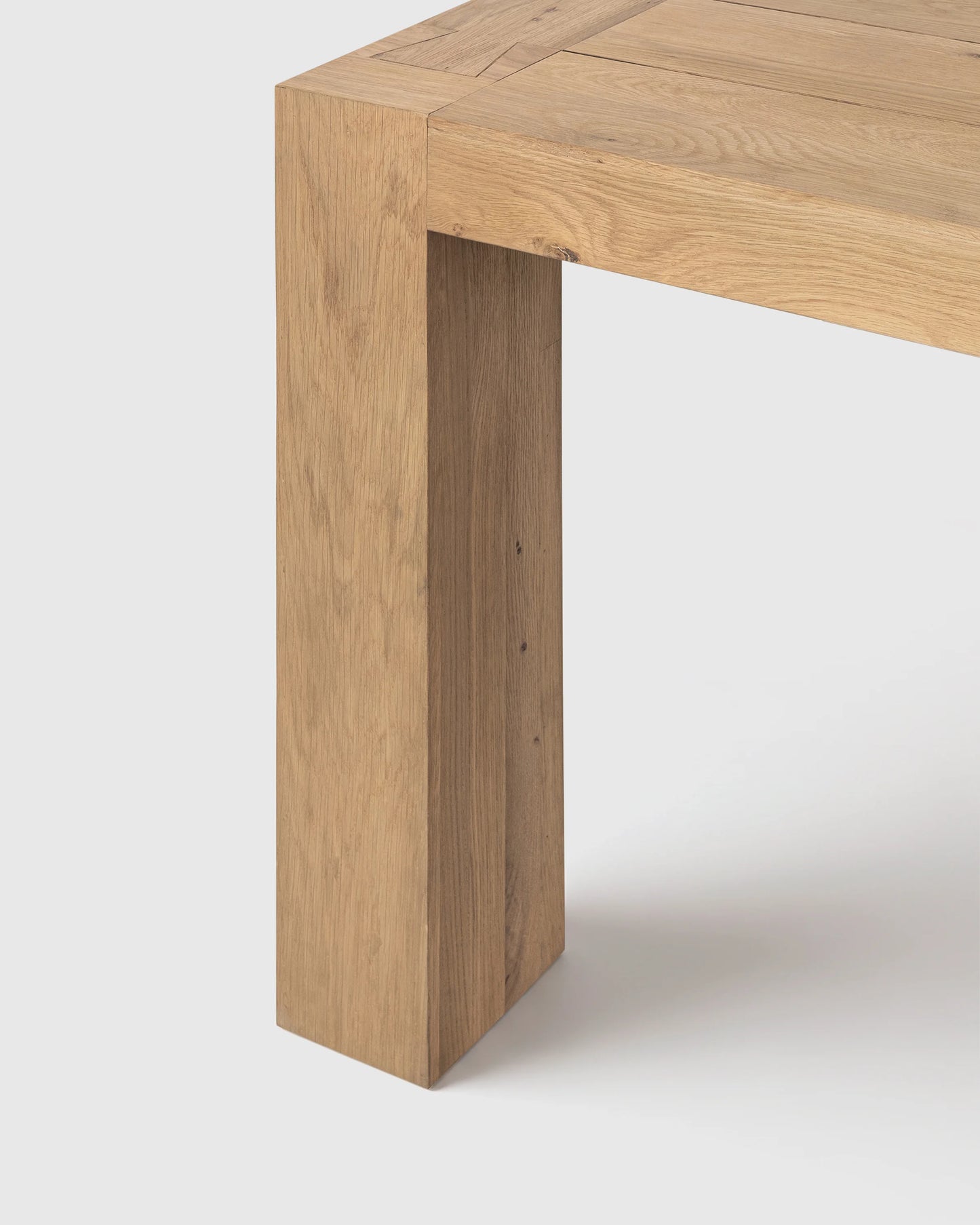 Reclaimed Oak Parsons Dining Table - One Size / Weathered Oak
