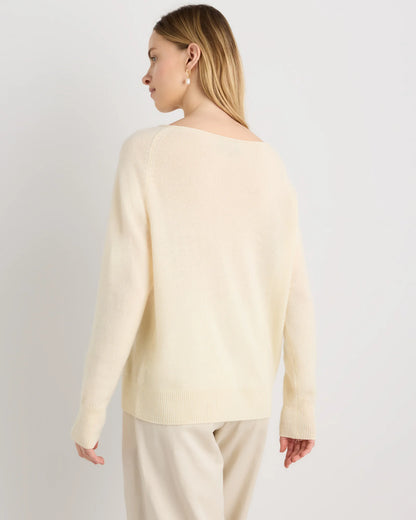 Mongolian Cashmere Boatneck Sweater - XS / Black