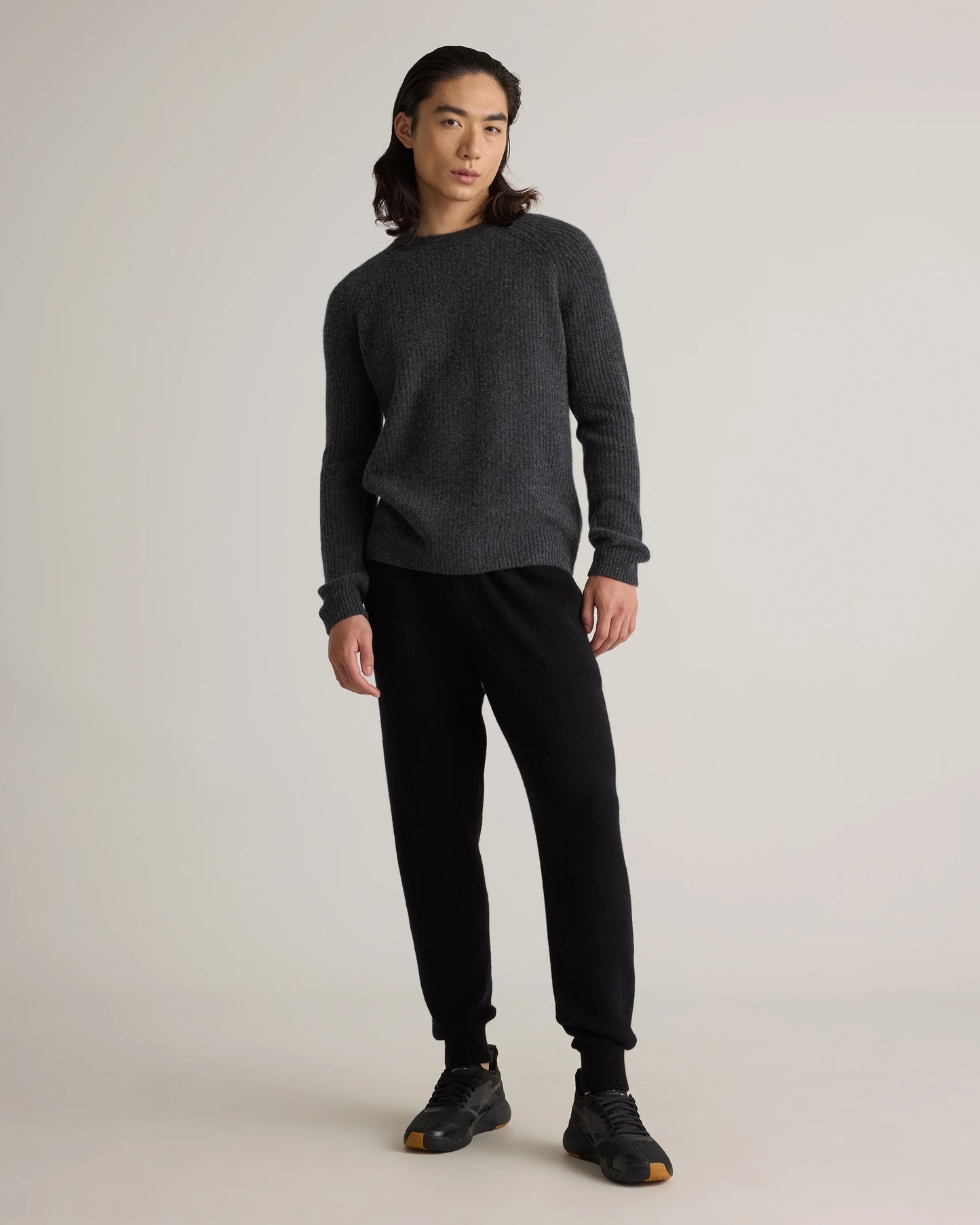 Mongolian Cashmere Jogger - S / Heather Truffle Brown