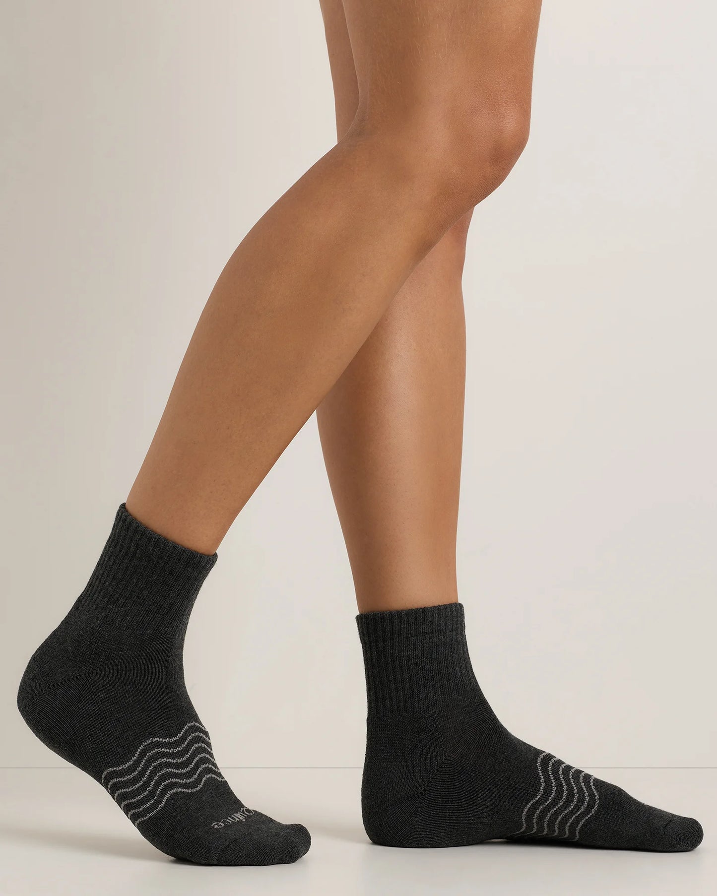 Everyday Cotton Solid Quarter Socks (4-Pack) - S / White