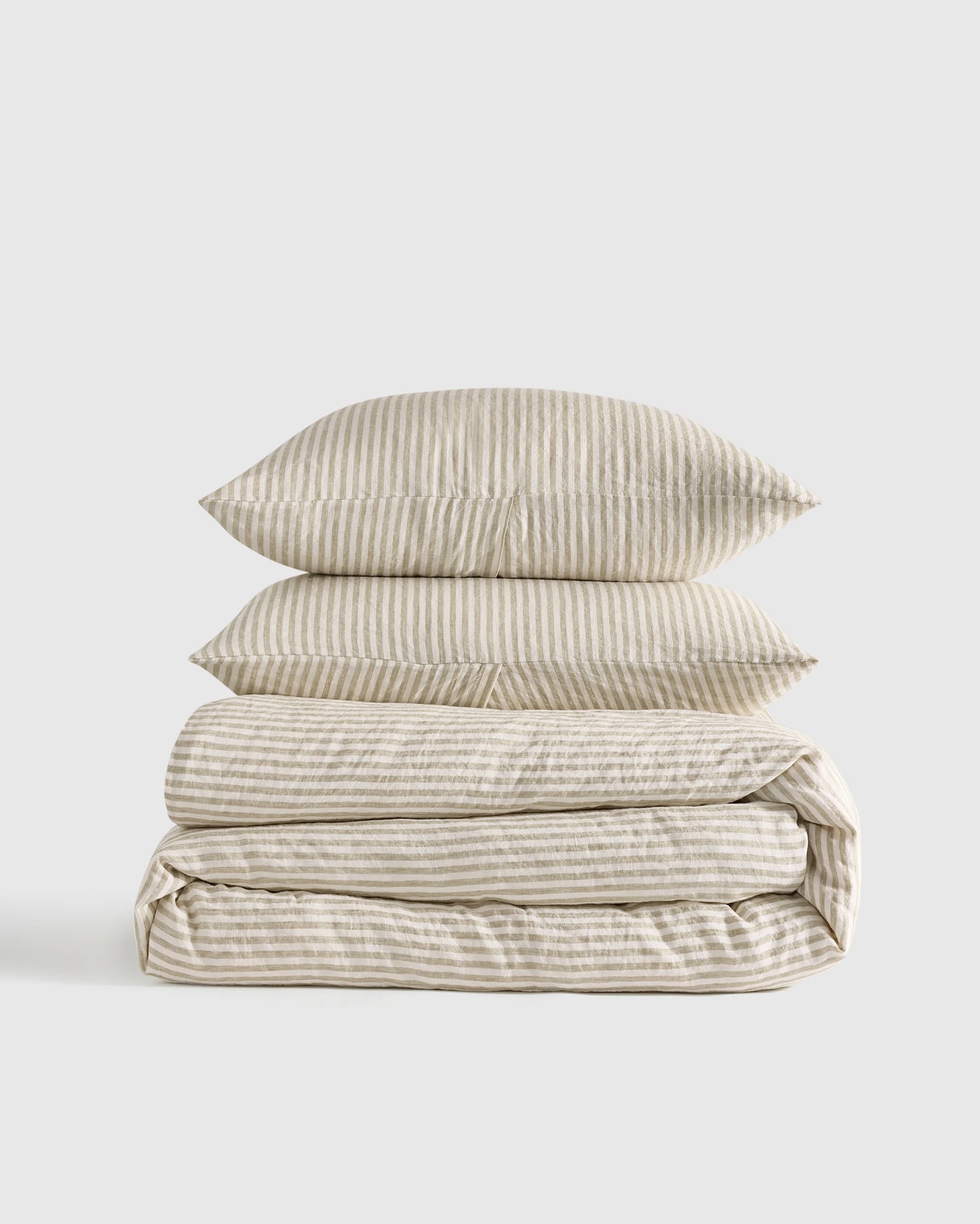 European Linen Duvet Cover Set - Twin / Peach