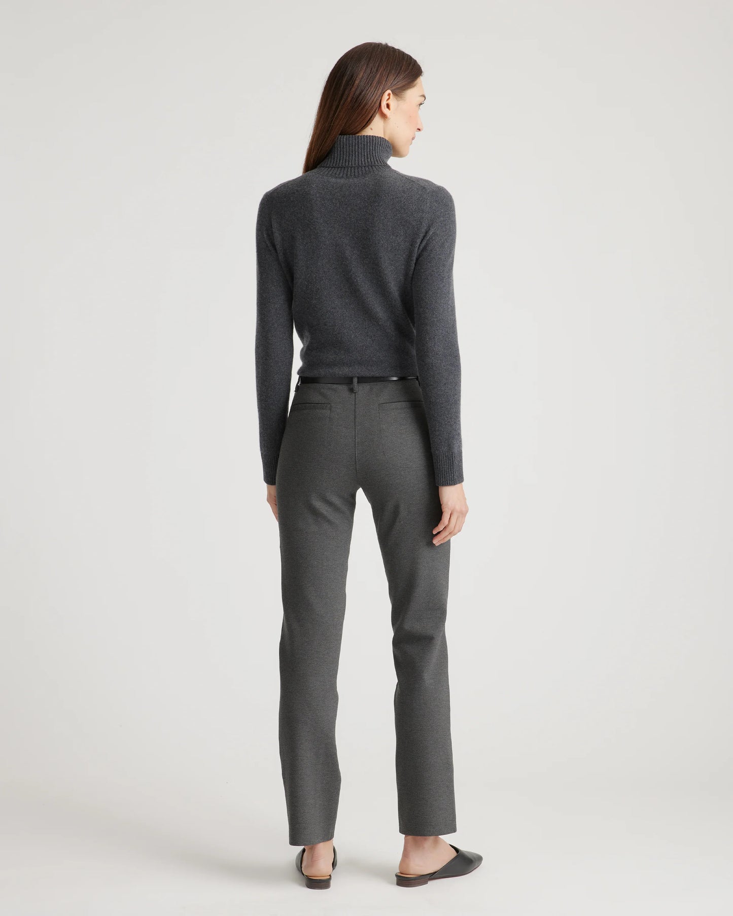 Ultra-Stretch Ponte Straight Leg 4-Pocket Pants - XS / Navy
