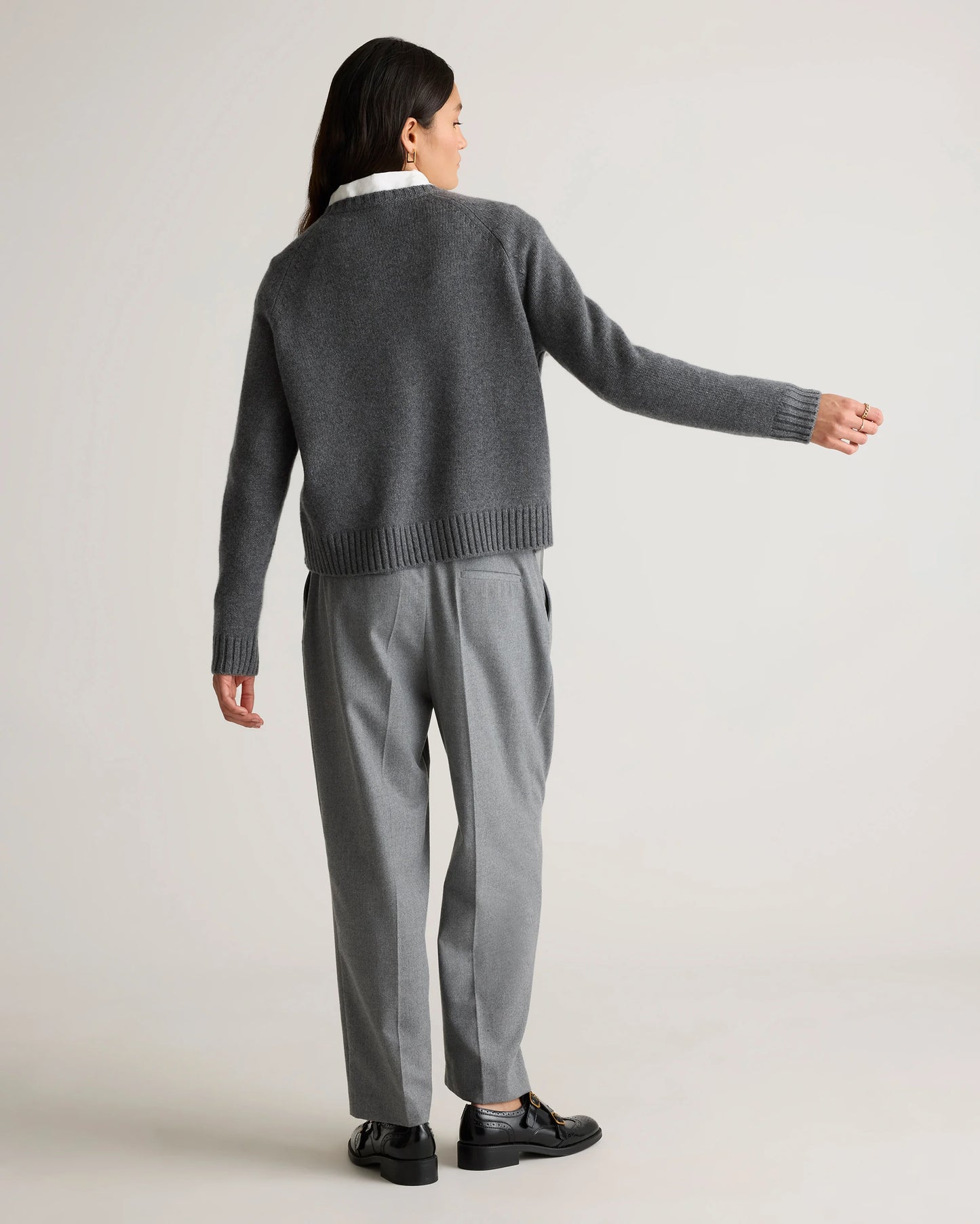 Luxe Baby Cashmere Crewneck Sweater - XS / Creamy Cortado