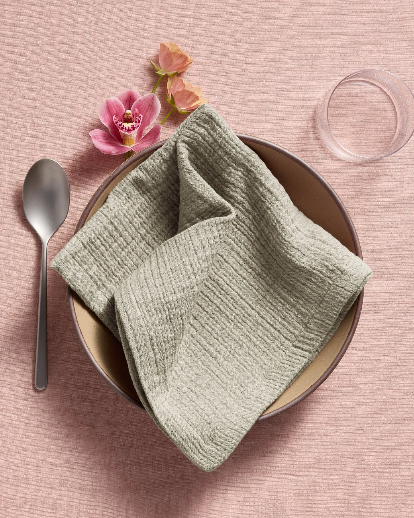 Organic Cotton Gauze Napkins (Set of 8) - One Size / Chocolate