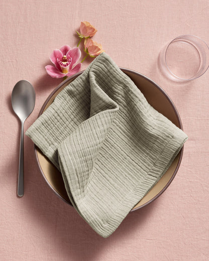 Organic Cotton Gauze Napkins (Set of 8) - One Size / Chocolate