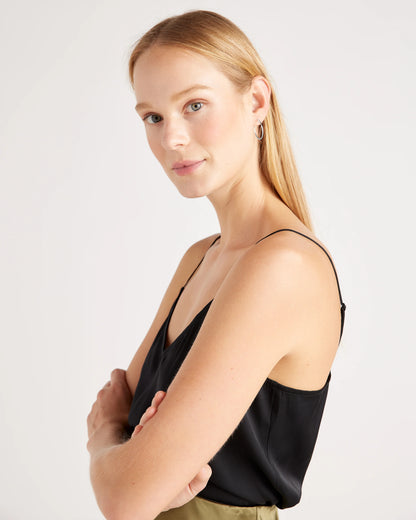 Washable Stretch Silk V-Neck Cami - XS / Ivory