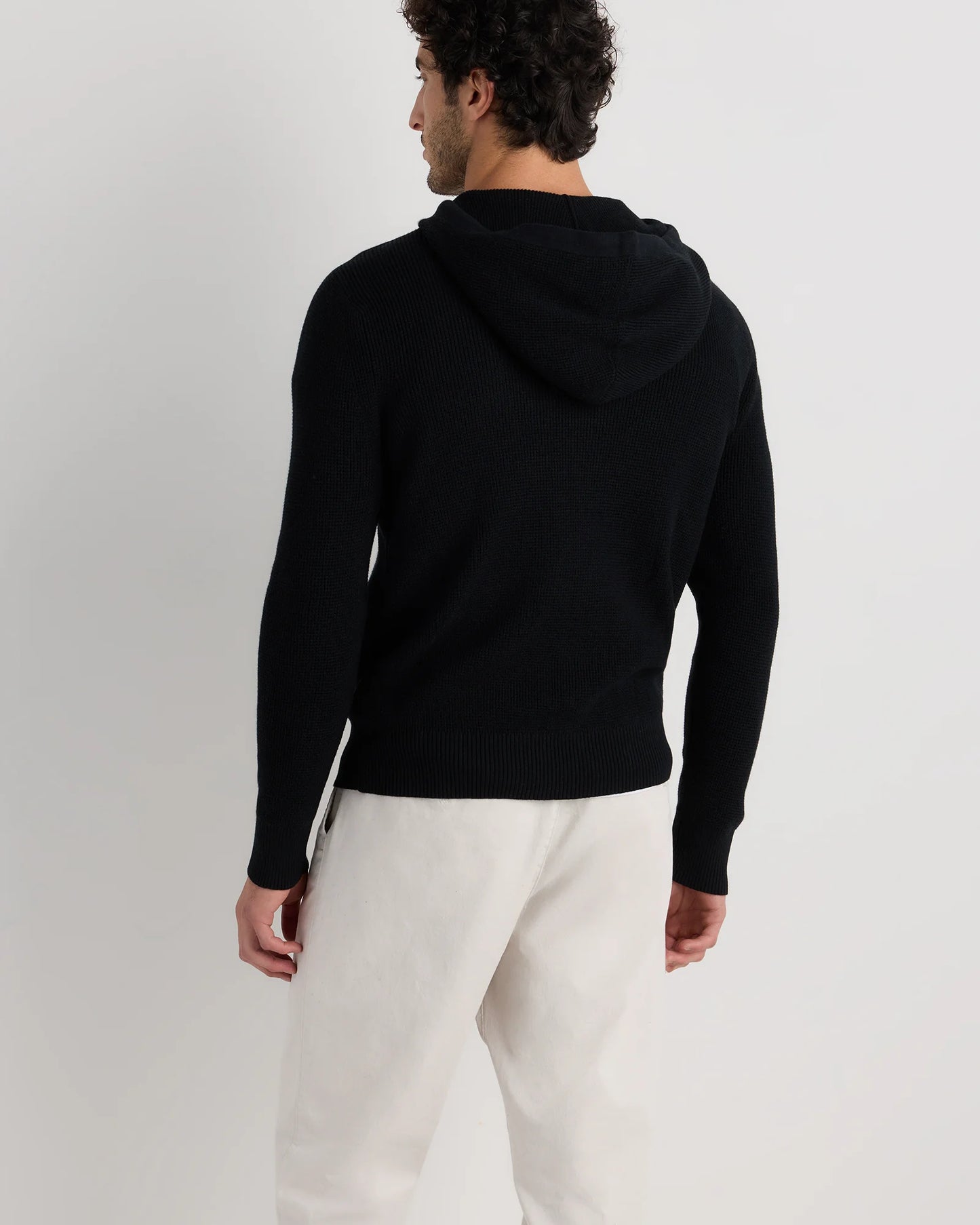 Organic Cotton Cashmere Waffle Hoodie - S / Bayberry Olive