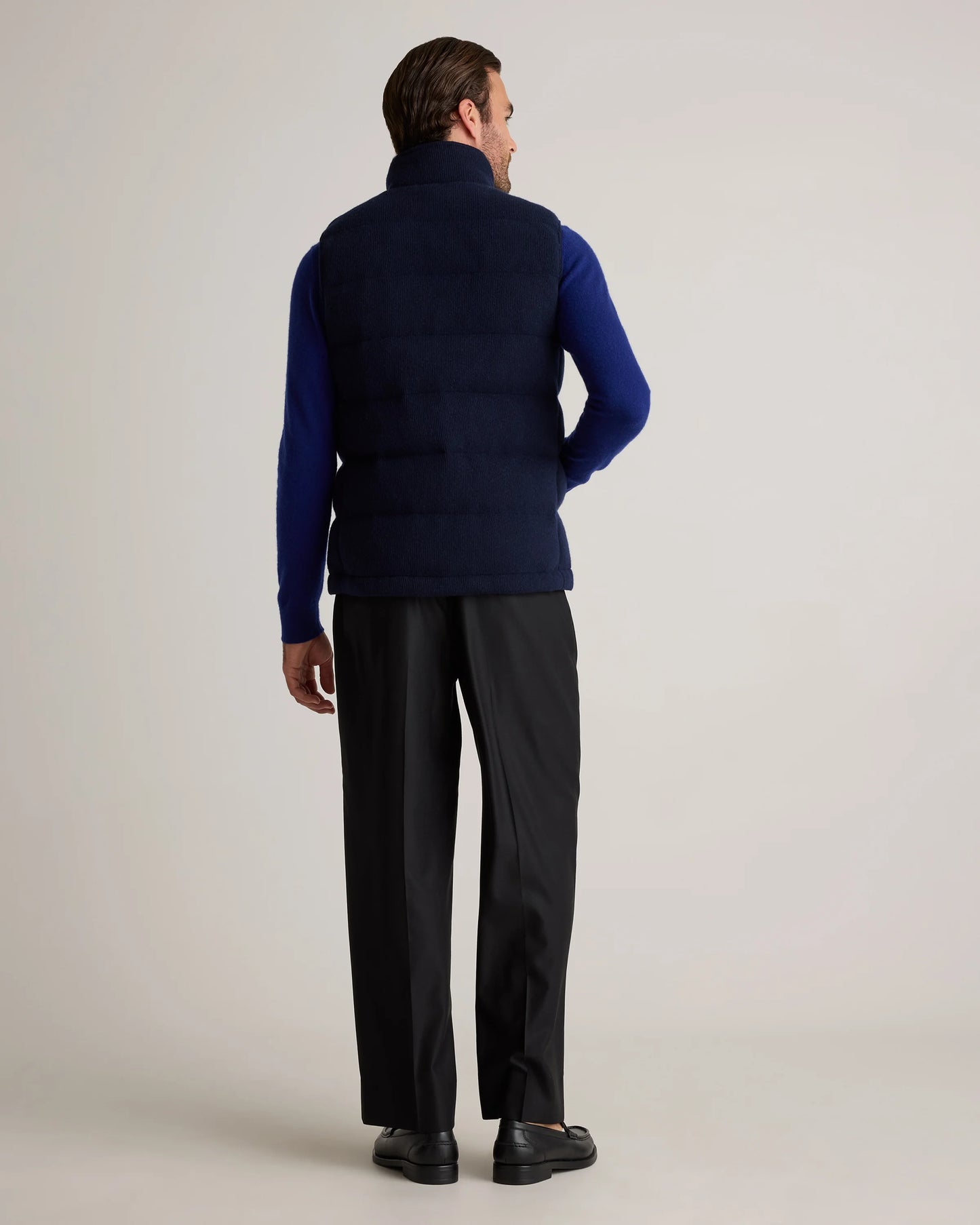 Mongolian Cashmere Puffer Vest - S / True Navy