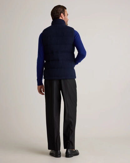 Mongolian Cashmere Puffer Vest - S / True Navy