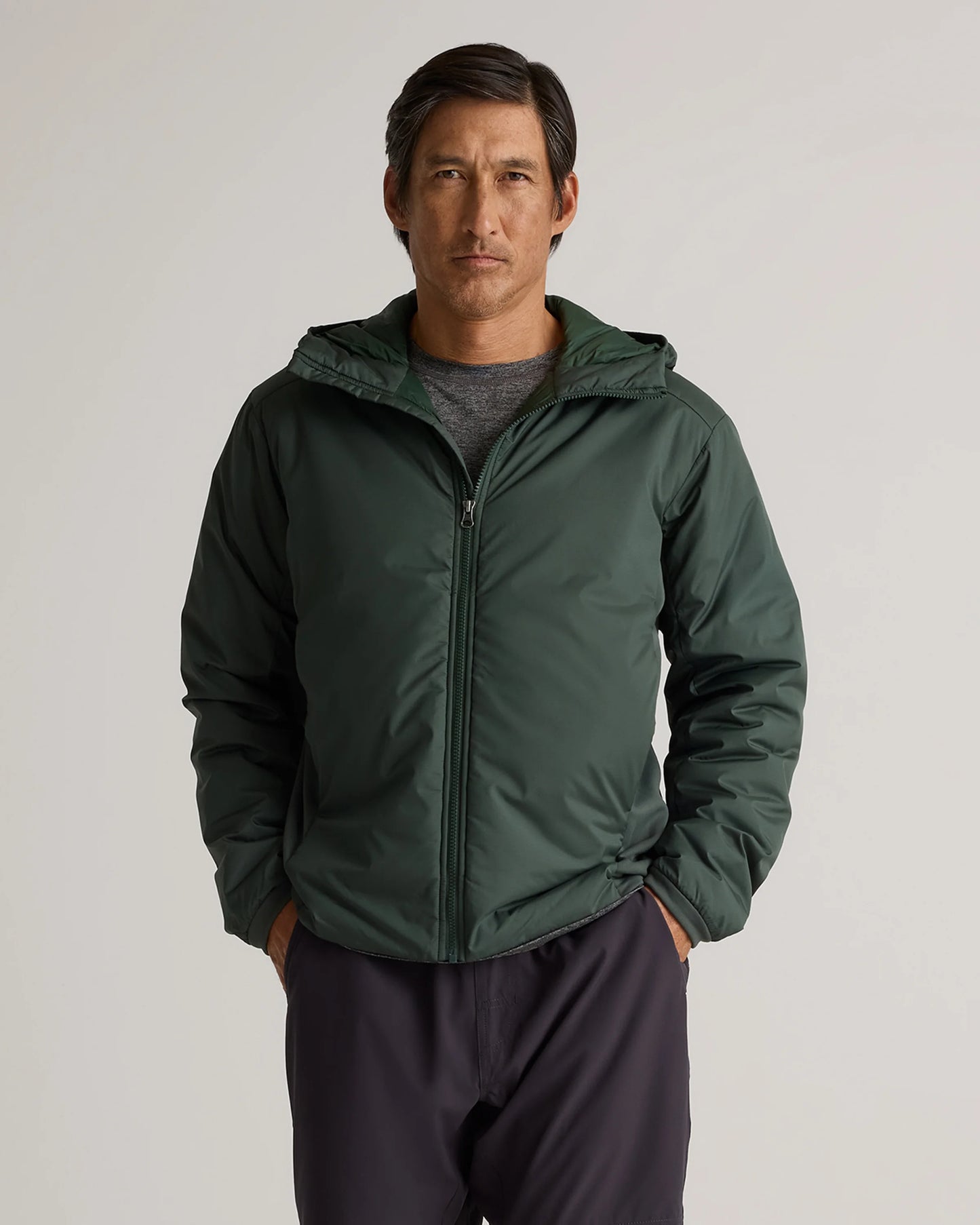 Hybrid Insulated Lightweight Hooded Jacket - S / Black