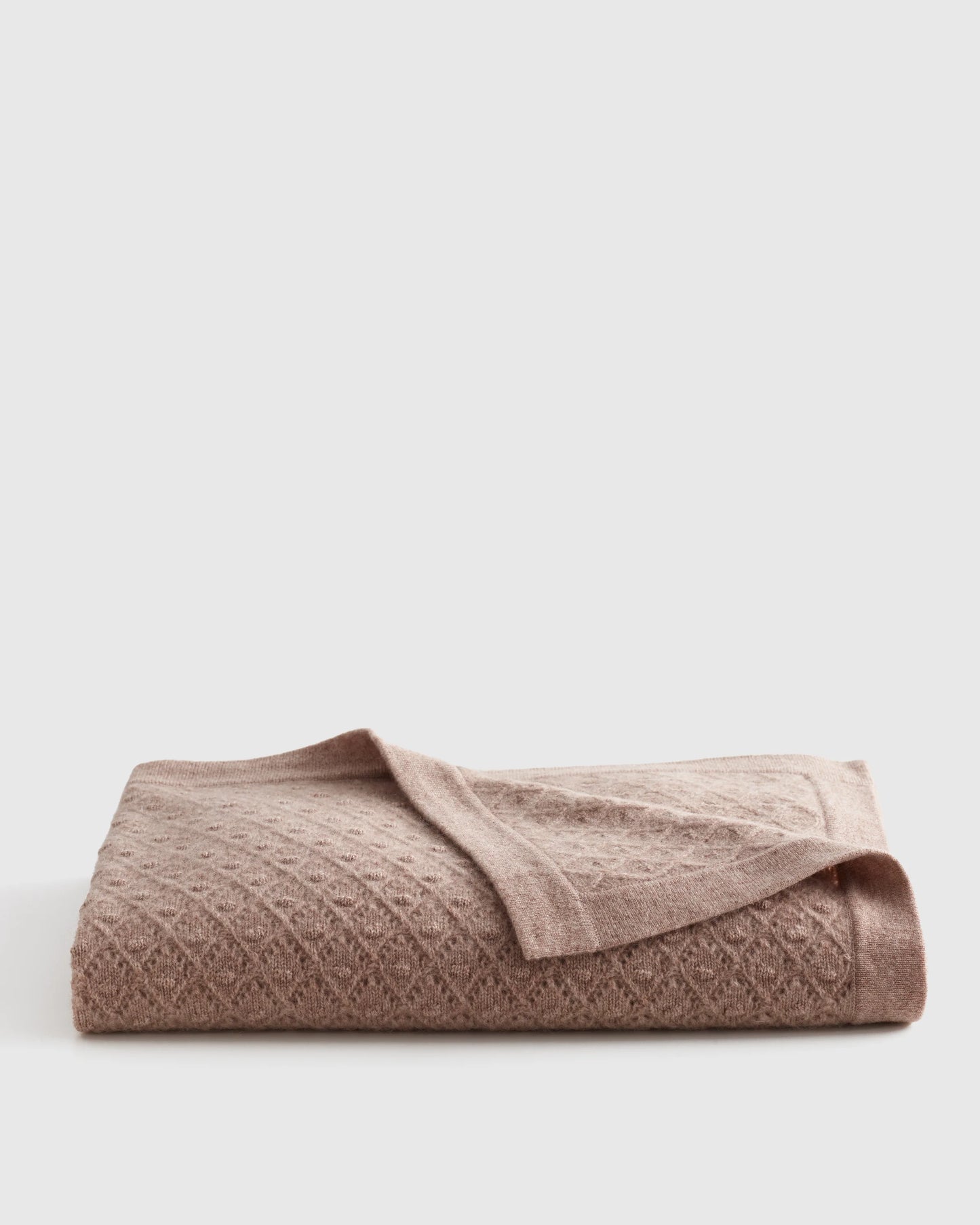Mongolian Cashmere Pointelle Baby Blanket - One Size / Ivory