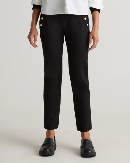 Ultra-Stretch Ponte Straight Leg Mariner Pants - XS / Morel Grey