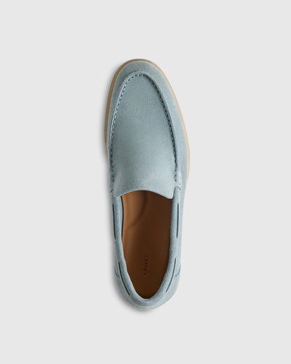 Soft Suede Mariner Loafer - 7 / Smoke
