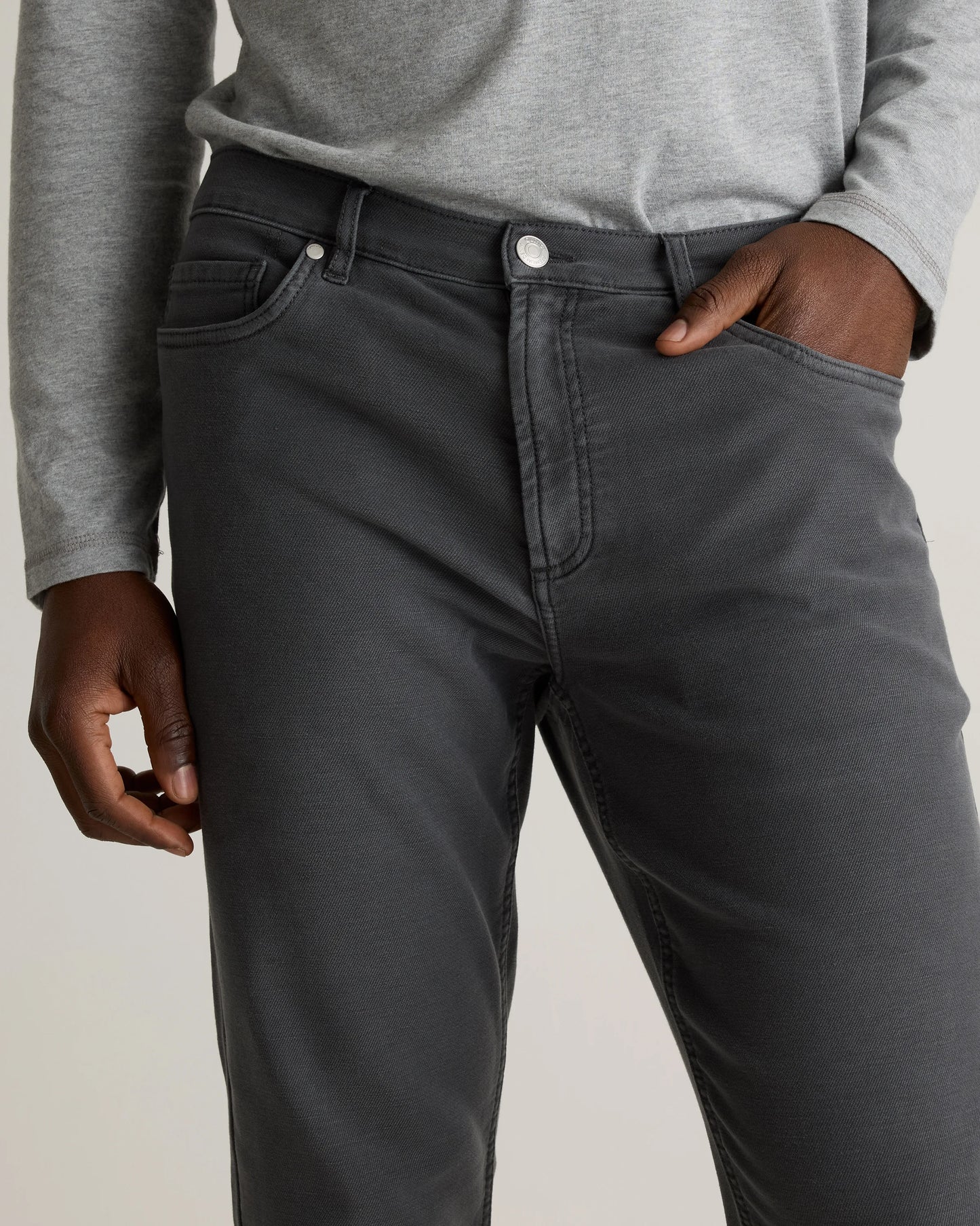 French Terry 5-Pocket Pants - Slim - 30X30 / Bayberry Olive