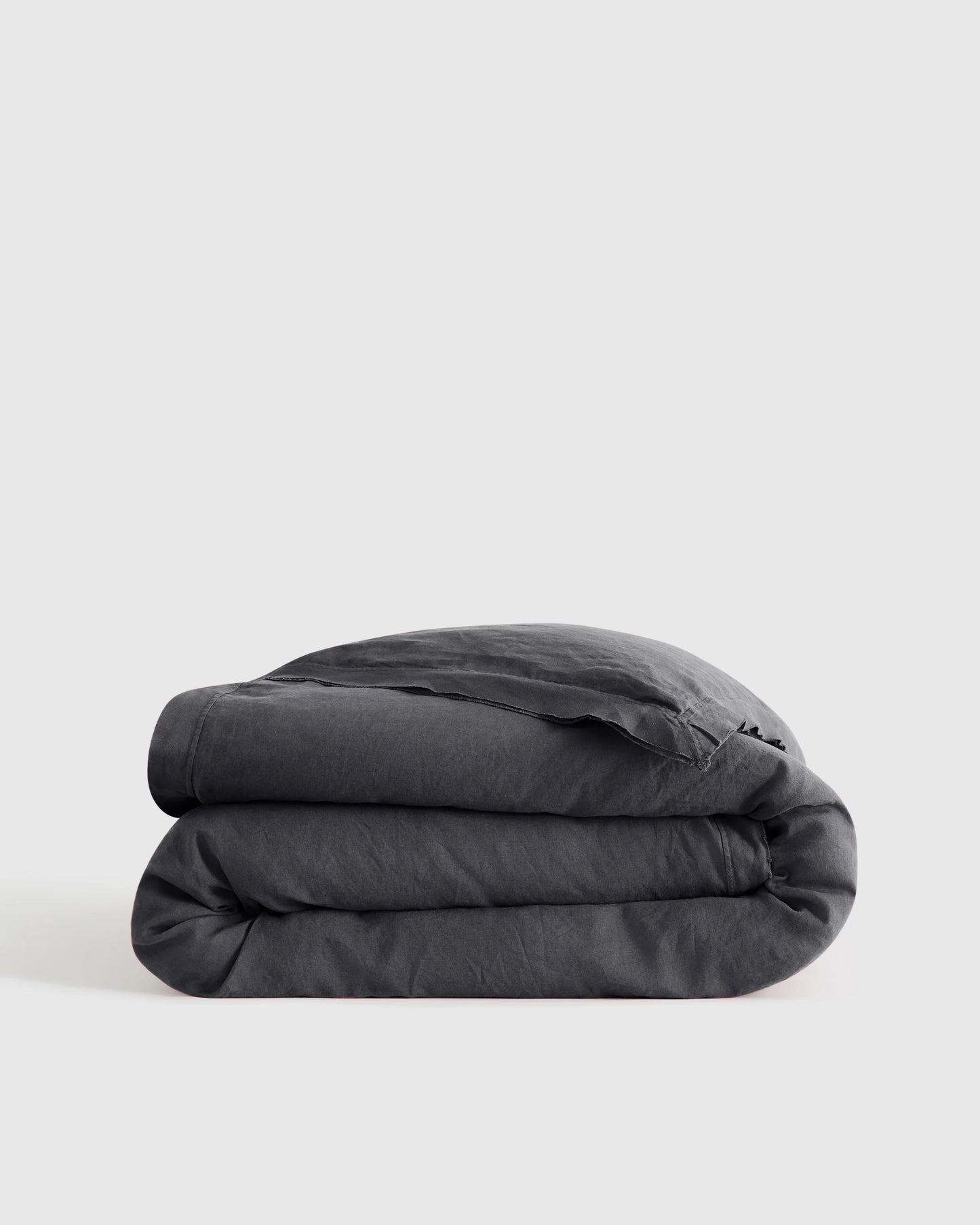 European Linen Double Flange Duvet Cover - Twin / Pine