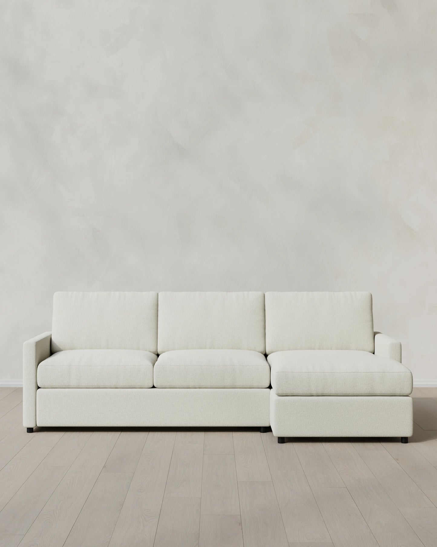 Brennan Chaise Sectional in Performance Basketweave - Right Arm / Flax