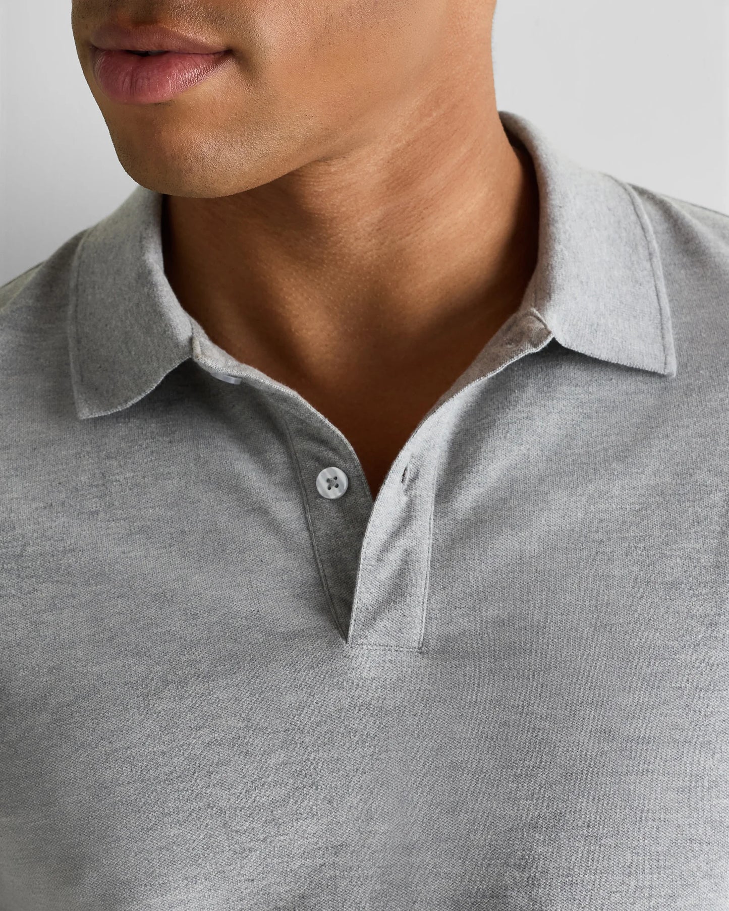 Organic Cotton Long Sleeve Pique Polo - S / Black