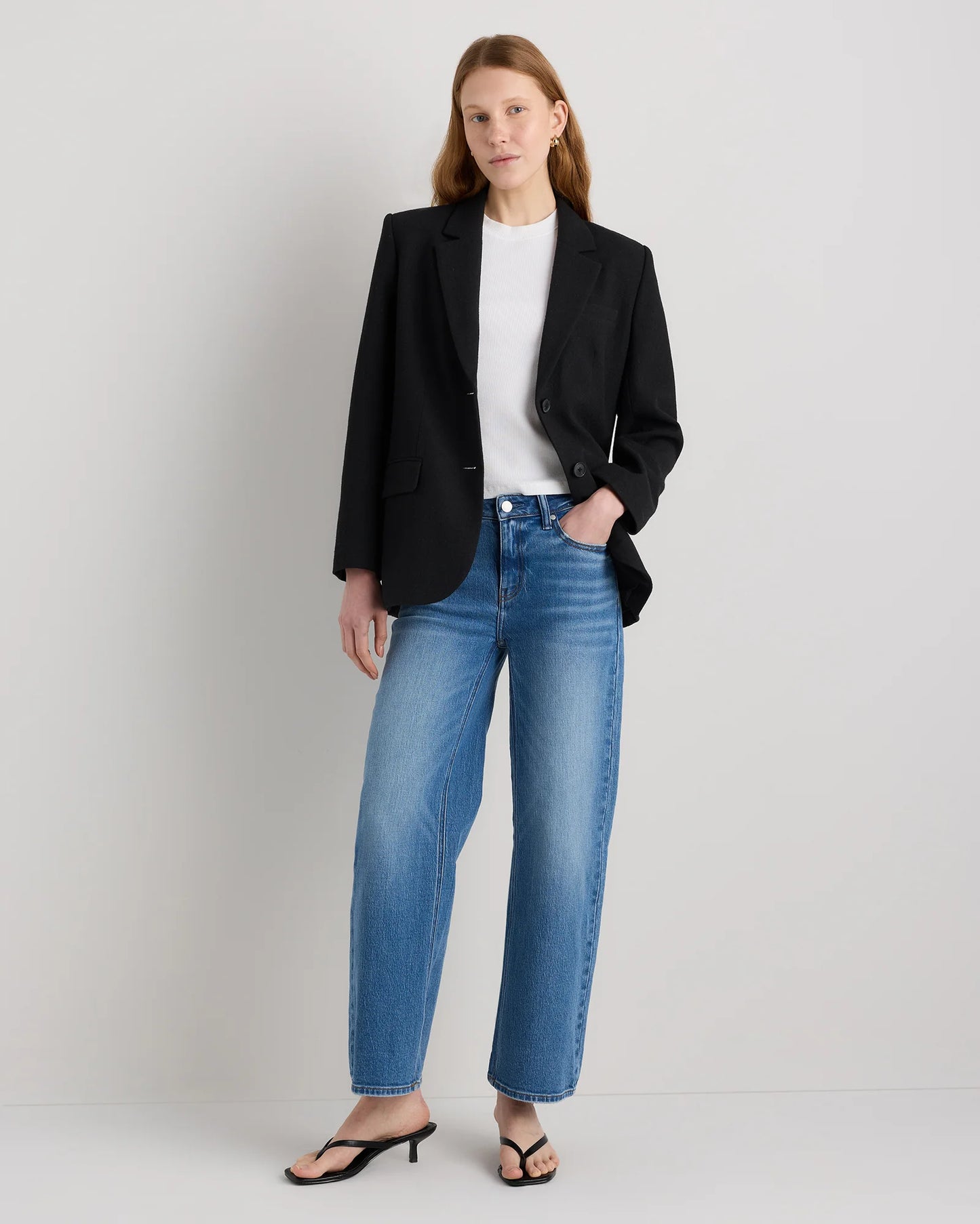Italian Wool Oversized Blazer - XS / Textured Brown