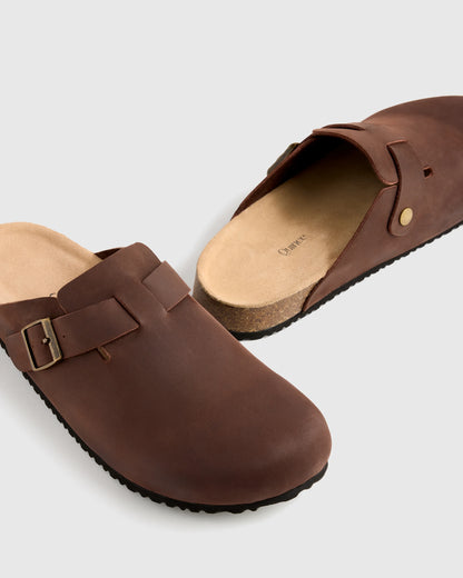 Water Repellent Clog Mule - 7 / Espresso Brown Nubuck